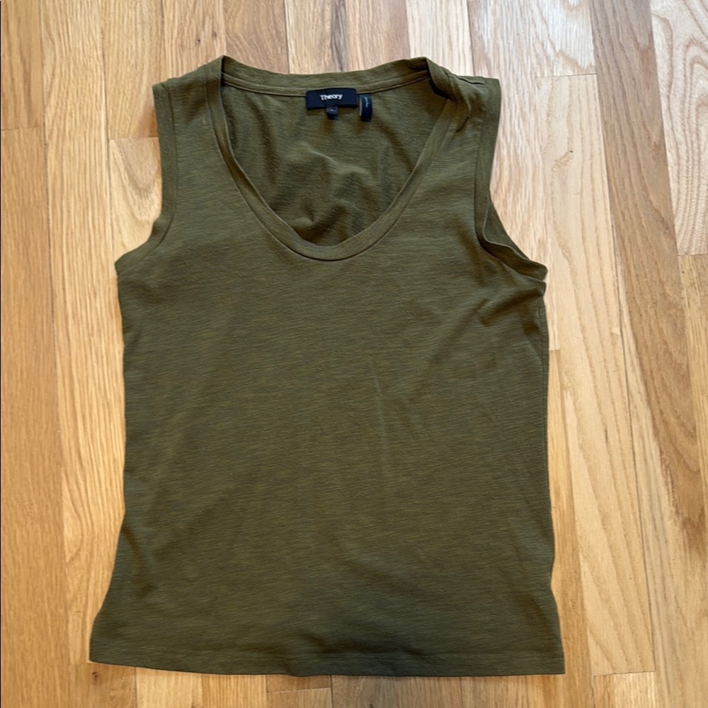 Theory Olive Green Women's Tank Top
